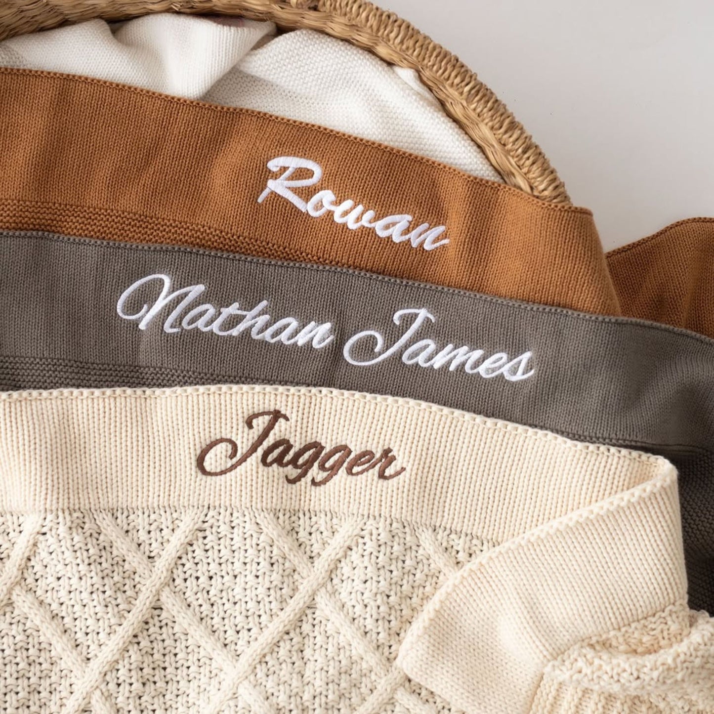 Personalized Embroidered Baby Blanket & Toy