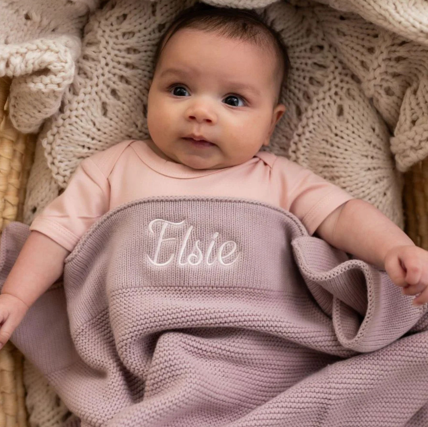 Personalized Embroidered Baby Blanket & Toy